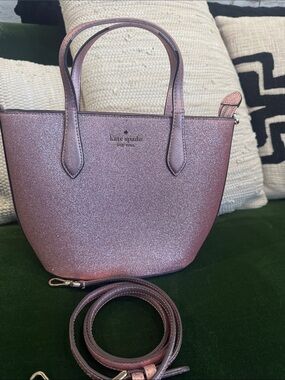 kate spade Pink Glitter Mini Tote with Detachable Strap